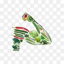 蔬菜肌肉形象