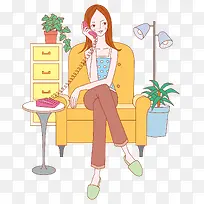 打电话的女孩