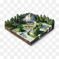 立体庭院