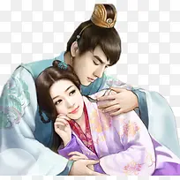相拥而眠的古代夫妻