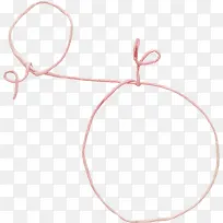 红色创意绳子圆环