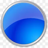蓝色水晶风格按钮图标