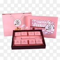浅粉色月饼礼盒