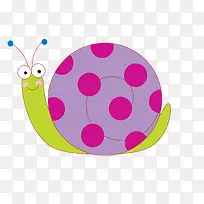彩色卡通昆虫蜗牛