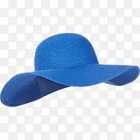 蓝色时尚草帽