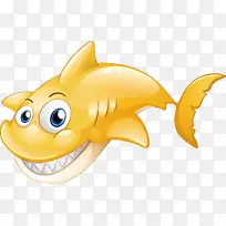 黄色龇牙的鲨鱼