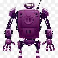 紫色矢量机器人