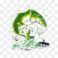 创意绿色的鱼
