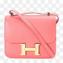 HERMES(爱马仕)红色皮质斜挎包