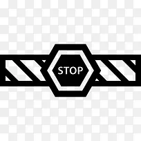 停止阻挡交通信号图标