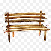 木纹创意长椅设计