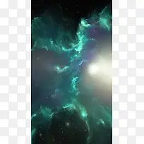 青色云彩紫色星空