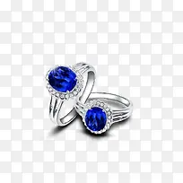 蓝色钻石戒指珠宝
