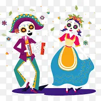 墨西哥节日跳舞骷髅