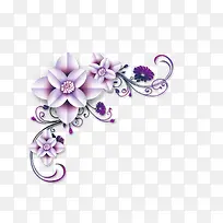 立体紫色花