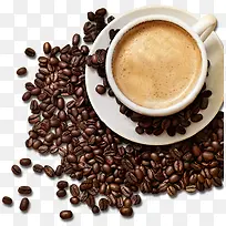 香醇咖啡和咖啡豆