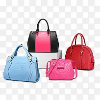 四种不同款式的女士包包
