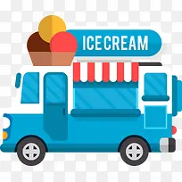 冰淇淋外卖车PNG下载