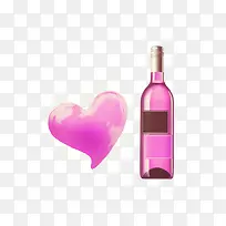 爱心与红酒