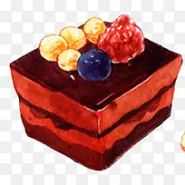 手绘巧克力蛋糕