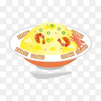 卡通简约美食装饰广告设计炒饭