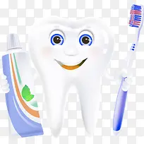 刷牙牙齿保护卡通图