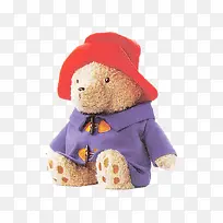 紫色风衣红色帽子泰迪熊