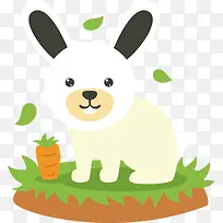草地上的小白兔