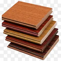 多色实木地板组合堆叠