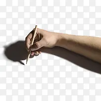 手臂铅笔书写绘图手势