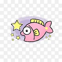 粉红色卡通小鱼