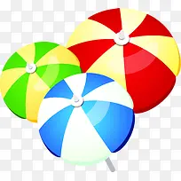圆形卡通效果伞形状