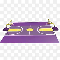 紫色篮球场地