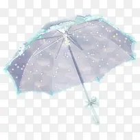卡通白色小雨伞