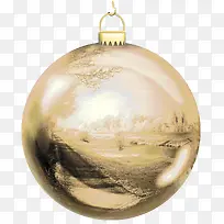 棕色景色圣诞彩球