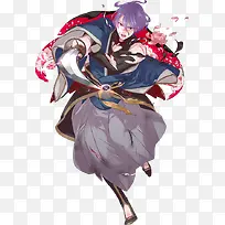 动漫蓝衣武士