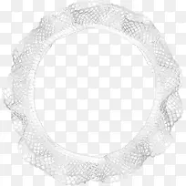 白色花纹布条圆环