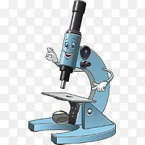 矢量可爱卡通显微镜