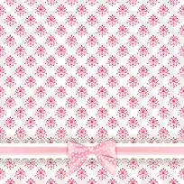 矢量粉色蝴蝶结卡片设计