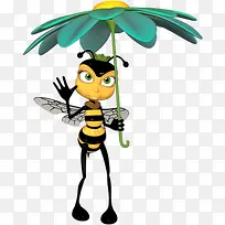 打伞的小蜜蜂
