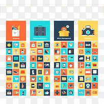 100款扁平化网页图标矢量素材