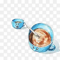 咖啡手绘画素材图片