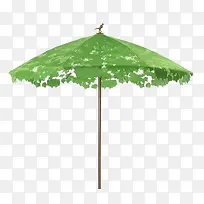 树叶雨伞