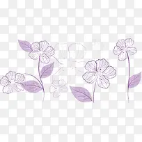 紫色半透明创意花纹