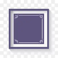 矢量古棱角相框紫色方