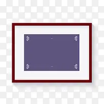 矢量古棱角相框紫色单款