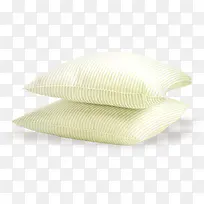 两个白色条纹枕头