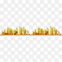 黄色金黄高楼城市