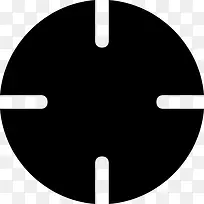 目标的黑色圆形符号图标