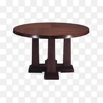 棕黑色特别小圆桌